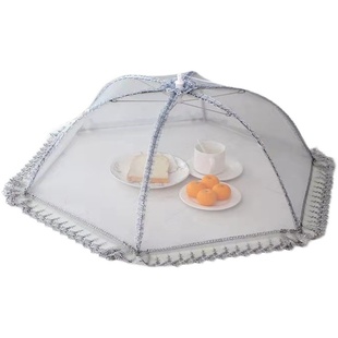 新款北欧风餐桌罩加密网纱盖菜罩防蚊防苍蝇防尘饭菜罩子大号菜罩