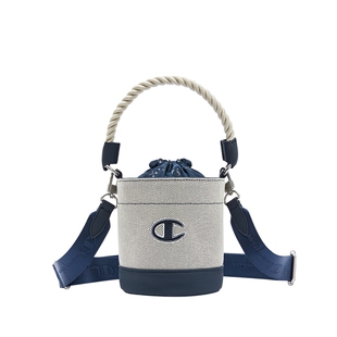 Champion冠军单肩包女2025冬季新款刺绣编织水桶包休闲包帆布包