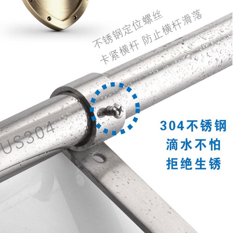 固定式阳台晾衣架侧装晾衣神器墙壁挂式侧装 304不锈钢凉衣服家用