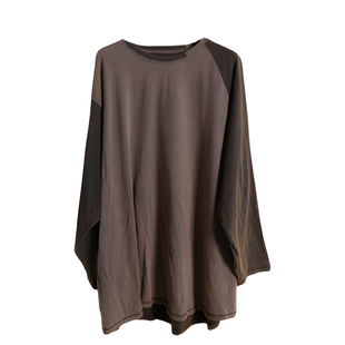 沉香布衣草堂拼接不等式中长衣91257棉套头衫棉t几见J25u03024