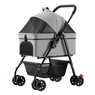 宠物推车轻便可分离狗狗猫咪代步小型中型犬一键折叠厂家户外出行