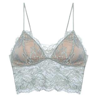 法式内衣性感蕾丝文胸罩套装女士无钢圈三角杯欧美舒适上托背心式