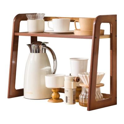 杯子收纳置物架桌面双层水杯架茶具茶杯水壶整理架吧台咖啡角架子