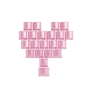 泰坦国度PC爱心透光键帽21键原厂高度个性适用客制化机械键盘