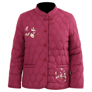 中老年人女装妈妈秋冬季新款小棉衣奶奶装保暖加绒加厚老太太外套