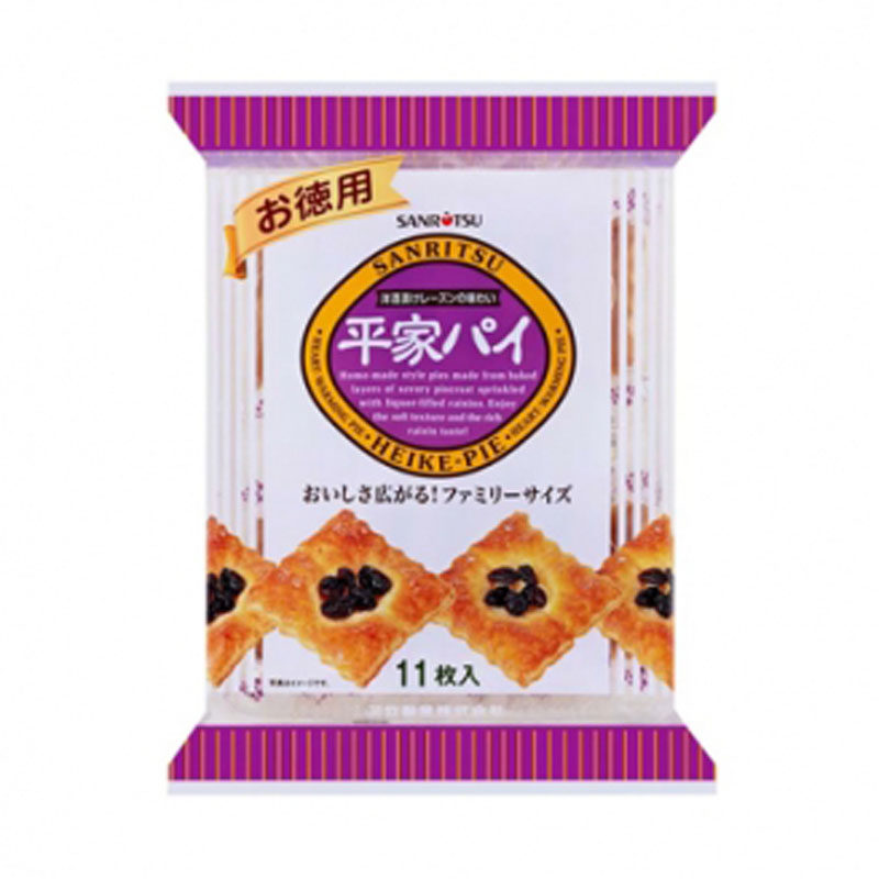 SANRITSU源氏平家三立提子千层酥饼干日本进口零食葡萄干蝴蝶酥心