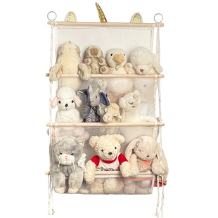 娃娃收纳网兜神器挂墙上毛绒玩具置物架床头门后抓公仔玩偶展示架