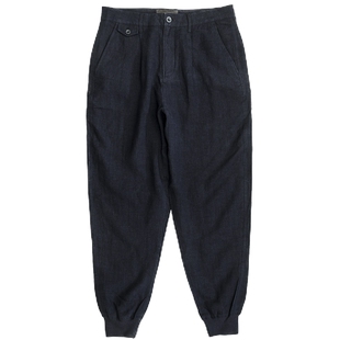 AKCLUB裤子 春秋新款精锐系列亚麻收脚口工装裤宽松休闲长裤