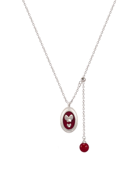 ASTRALIS蝴蝶红玛瑙项链复古设计