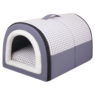 中型小型犬冬季狗窝四季通用半封闭式可拆洗狗屋不沾毛猫窝宠物窝