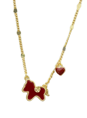 马年红色小马爱心本命年秋冬新款