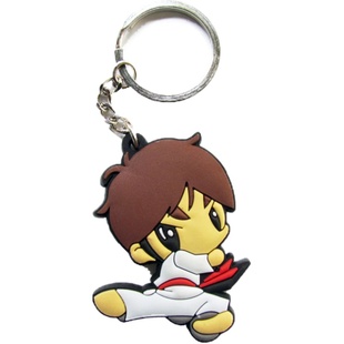 跆拳道钥匙扣挂件饰品小人道服挂件创意纪念礼物礼品免费印字包邮