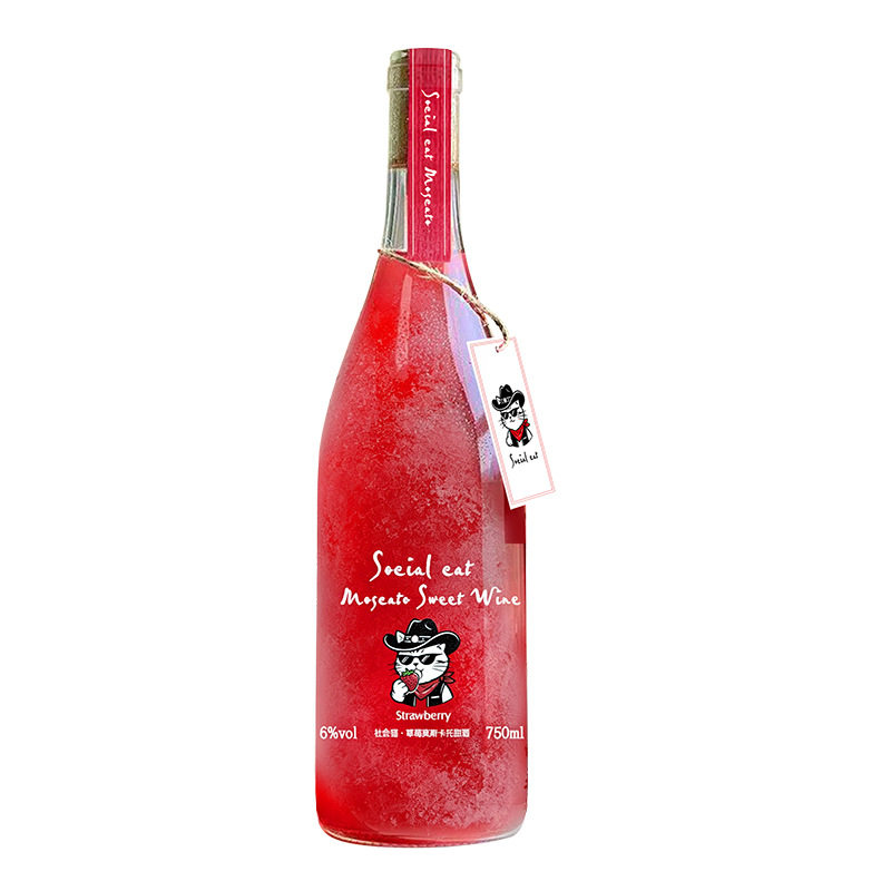 网红社会猫6度甜型葡萄酒水750ml