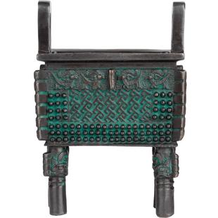 纯黄铜鼎小号铜鼎摆件客厅家居装饰品九鼎返古青铜工艺礼品鼎摆件