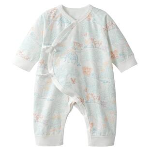 贝肽斯[胎脂皮]新生婴儿衣服秋季连体衣小月龄满月男女宝宝睡衣