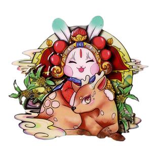 吉兔坊北京纪念品兔儿爷创意冰箱贴吉祥文创磁力贴礼品伴手礼物