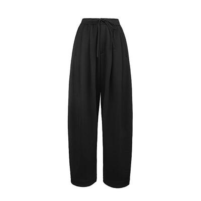 sdeer抽绳松紧高腰插袋休闲长裤