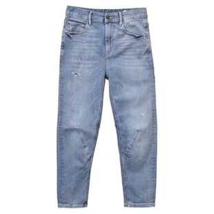 ABLE JEANS男女牛仔裤经典水洗锥形裤秋季九分裤潮流都市通勤男裤