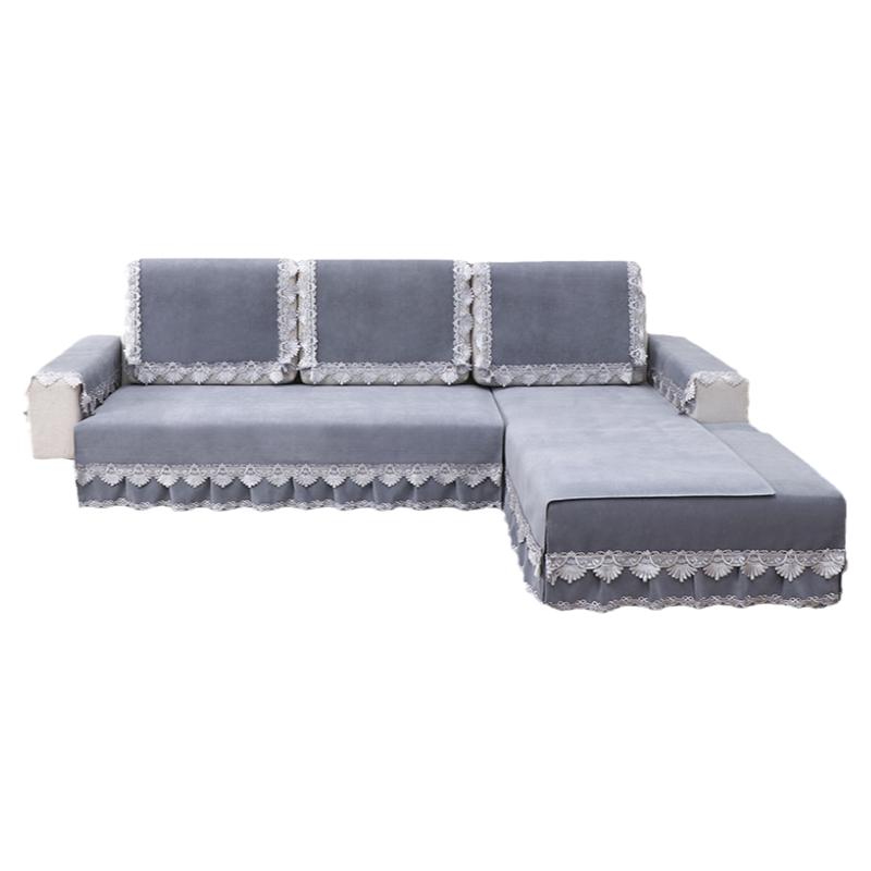 防滑简约沙发盖布扶手巾方形靠背巾欧式雪尼尔四季通用全包坐垫套