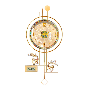 挂钟客厅2025新款轻奢高级感餐厅现代简约高端大气创意时钟表挂墙