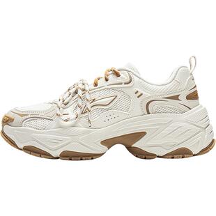 李宁红糖2丨休闲鞋女冬季新款复古老爹鞋厚底增高双鞋带运动鞋子