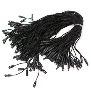 服装吊粒子弹头卡扣吊绳黑色通用吊牌绳子母挂绳衣服手串针线现货