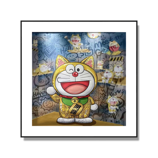 潮牌铝合金相框金属画框定制卡通海报框北欧装饰画插画 做好成品