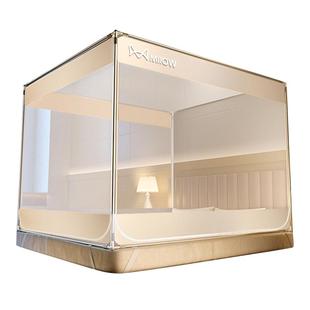 猫人防摔蚊帐家用2025新款卧室全底婴儿童防掉床蒙古包免安装纹账