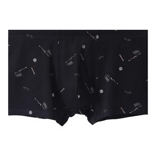 健将男士内裤男款纯棉平角裤衩男生透气大码宽松青少年四角短裤头