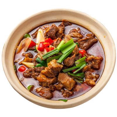 牛肉煲700g带汤牛腩酒店饭店餐饮商用半成品菜加热即食冷冻美食材