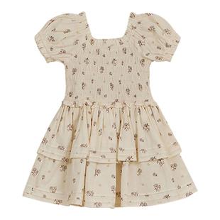 RyleeCru女童连衣裙裙子RC长裙女孩裙子印花黄玫瑰田园风夏款