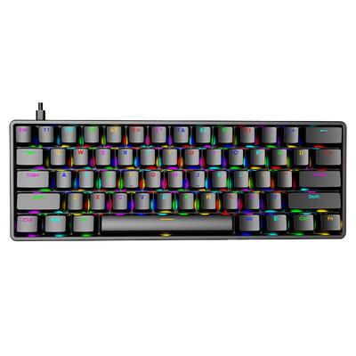 有线键盘机械键盘热拔插游戏办公61键小型红轴静音宿舍青轴AK61