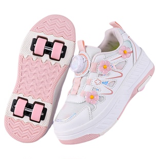 暴走鞋女童新款春夏季可收缩儿童女孩四轮运动轮滑鞋学生溜冰鞋