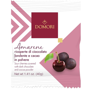 Domori 40g樱桃椰子咖啡豆榛仁坚果夹心牛奶黑巧克力豆小零食糖果