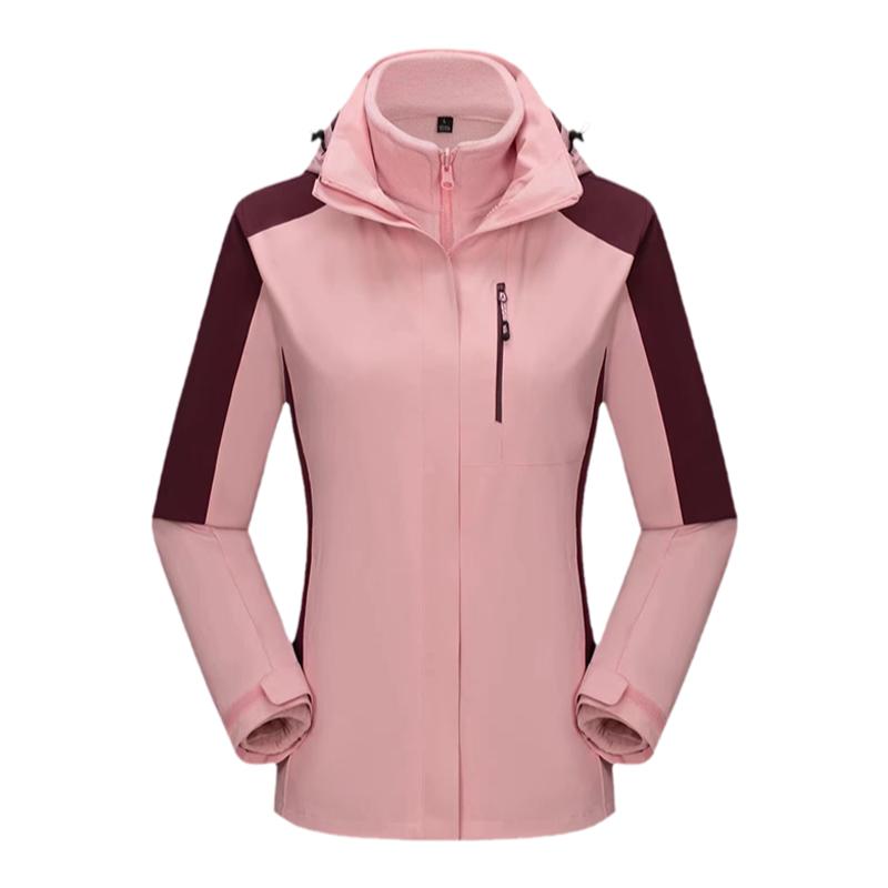 可拆卸三合一冲锋衣女冬装外套户外防风保暖登山服防雨加厚羽绒服