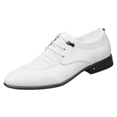 老人头皮鞋男士真皮夏季透气男鞋