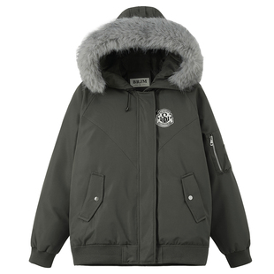 美式复古派克服棉服女2025新款加厚工装小个子棉衣超好看冬装外套