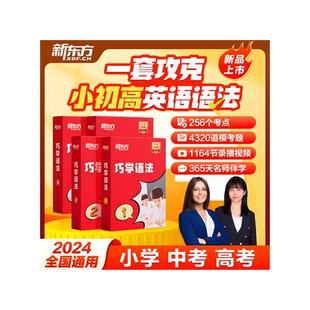 新东方巧学语法视频教材小学初高中英语语法专项训练习入门强化中外教精讲精练语法知识考点专项训练网宝典盒课程云书