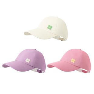 纳柚2025儿童帽子春夏100%棉鸭舌帽女童棒球帽中大童半空顶遮阳帽