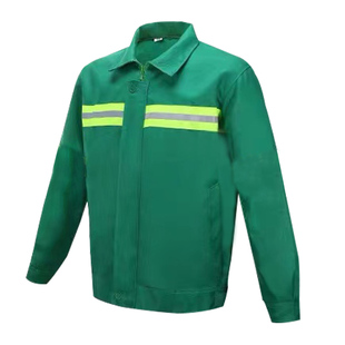 园林绿化养护工作服长袖物业保洁公路清洁工环卫工人反光条衣服夏