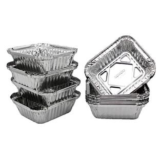 锡纸盒烤脑花烤金针菇烤花甲铝箔盘烧烤铝箔餐盒550ml烧烤工具