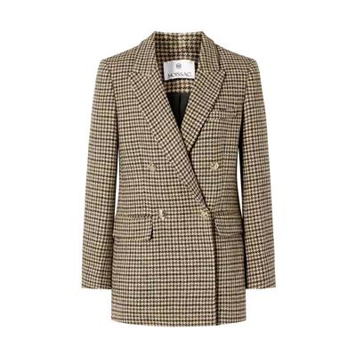 法式文艺风西装领修身外套