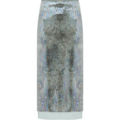 COCOBELLA亮片绣开叉半身裙