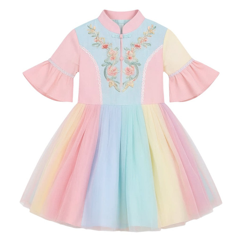 新款儿童合唱演出服新中式男女童朗诵演讲礼服幼儿园舞台表演服装