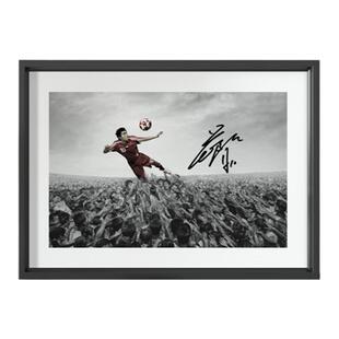 国足郑智经典海报款相框球迷生日礼物体彩店足球公园装饰挂画