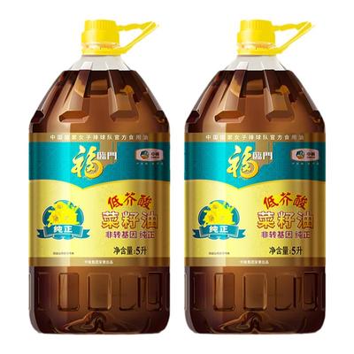 中粮福临门食用油非转基因纯正菜籽油5L 食用油菜油家用xs