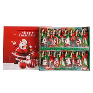 圣诞节糖果拐杖糖礼盒硬糖圣诞老人拐棍糖儿童零食创意礼物平安夜