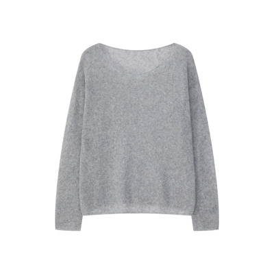 CycleDocument一字领斜肩针织衫