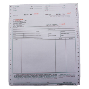 三联打孔单据票据定制仓库销货清单送货出库单二联无碳复写纸印刷