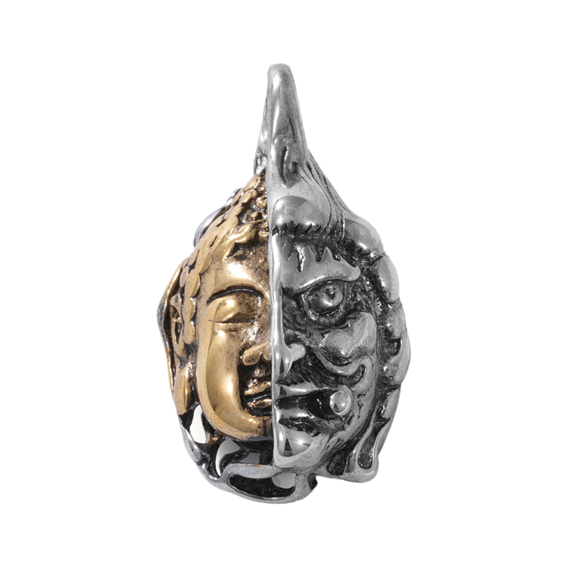 一念神魔-间金色钛钢机车风吊坠